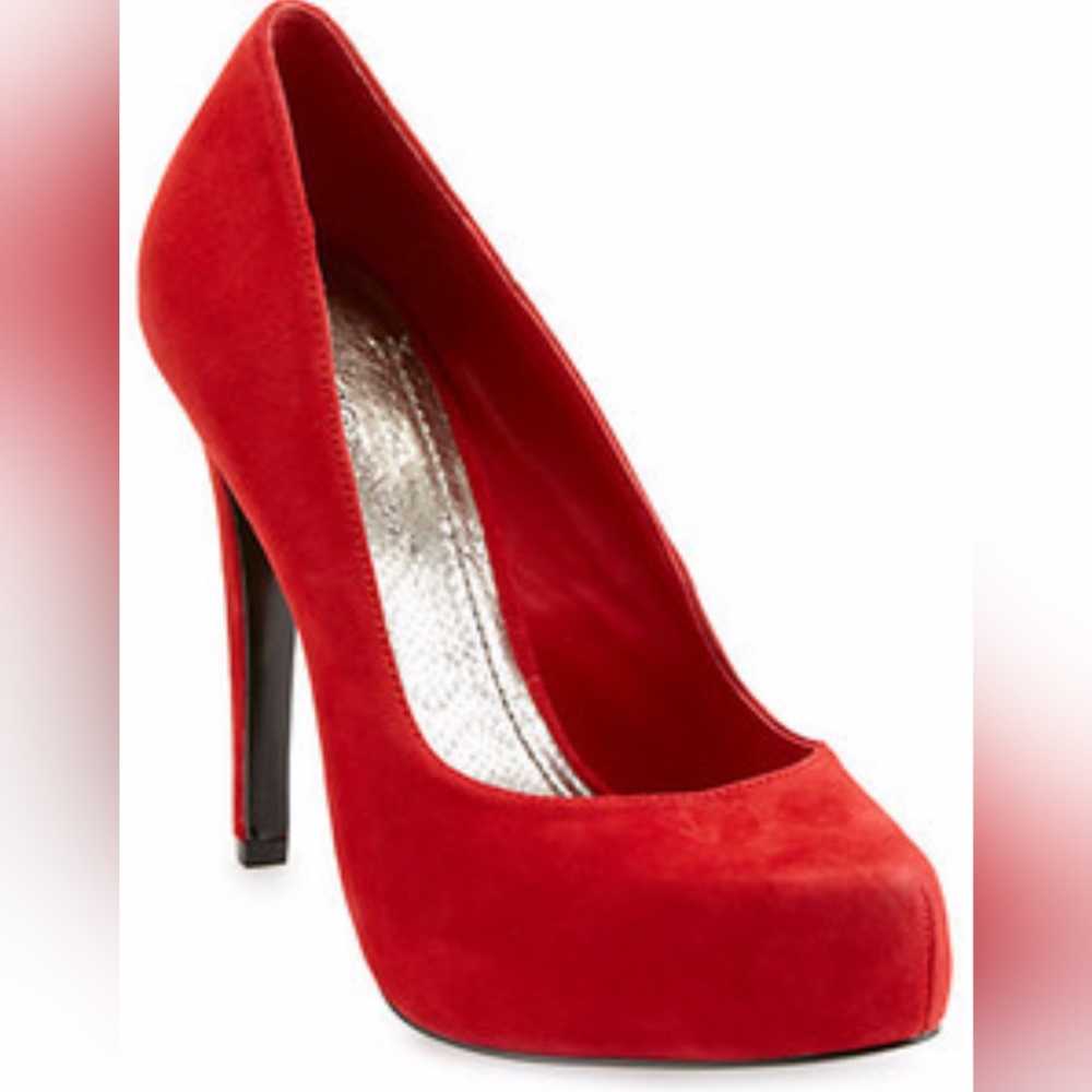 BCBG Red Suede Pumps
